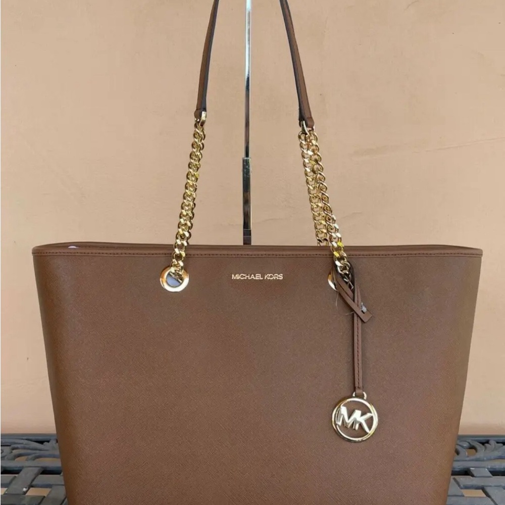 Michael Kors NWT $398 Shania large tote chain shoulder purse